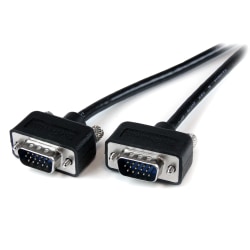 StarTech.com 10 ft Low Profile High Resolution Monitor VGA Cable - HD15 M/M - Connect your VGA monitor with the highest quality connection available - 10ft vga cable - 10ft vga video cable - 10ft vga monitor cable -10ft hd15 to hd15 cable
