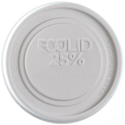 Eco-Products EcoLid Food Container Lids, 12-32 Oz, 25% Recycled, Off White, Pack Of 500 Lids