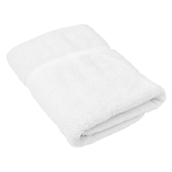 Spa and Comfort Bath Towel, 27" x 50", White, Pack Of 12 Towels