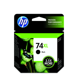 HP 74XL Black High-Yield Ink Cartridge, CB336WN