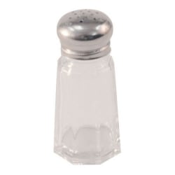 Winco Paneled Glass Salt And Pepper Shaker, 1 Oz, Clear