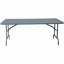 SKILCRAFT Rectangular Folding Table - Contemporary Style - 2000 lb Capacity - 30" Table Top Lx29" Table Top W - 72" H - Charcoal - 7246807