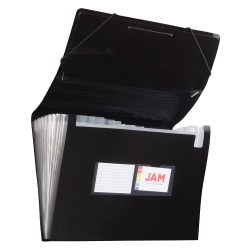 JAM Paper® Legal Size Expanding File, 8" Expansion, 8-1/2" x 14", Black