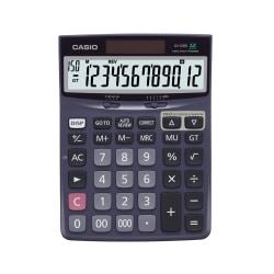 Casio® Check & Correct Desk Calculator, 1.37" x 5.51" x 7.51", Black, DJ120D