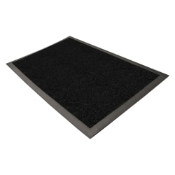 Genuine Joe Ultraguard Indoor Wiper/Scraper Floor Mat, 4' x 6', Charcoal Black