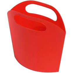 Deflecto Antimicrobial Kids Mini Tote, External Dimensions: 8"W x 5.4"D x 2"H, Plastic, Red, For Art Supplies, Crayon