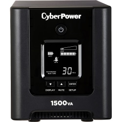 CyberPower OR1500PFCLCD PFC Sinewave UPS Systems - 1500VA/1050W, 120 VAC, NEMA 5-15P, Mini-Tower, Sine Wave, 8 Outlets, LCD, PowerPanel® Business, $200000 CEG, 3YR Warranty
