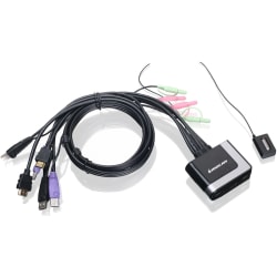 Iogear 2-Port HD Cable KVM Switch with Audio