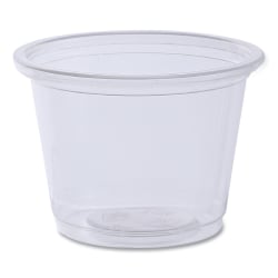 Boardwalk® Souffle/Portion Cups, 1 Oz, Clear, 20 Cups Per Sleeve, Carton Of 125 Sleeves