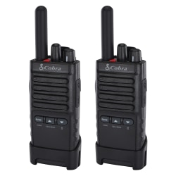 Cobra® Pro Business 42-Mile-Range 2-Watt FRS 2-Way Radios with Surveillance Headset, Black, 2-Pack, PX652