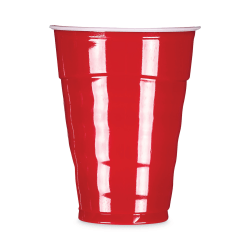 Hefty® Easy Grip® Disposable Plastic Party Cups, 18 Oz, Red, Pack Of 50 Cups, Carton Of 8 Packs