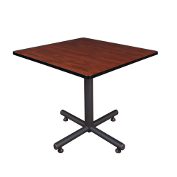 Regency Kobe X-Base Square Breakroom Table, 29"H x 36"W x 36"D, Cherry