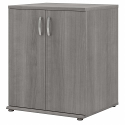Bush® Business Furniture Universal Floor Storage Cabinet With Doors And Shelves, Platinum Gray, Standard Delivery