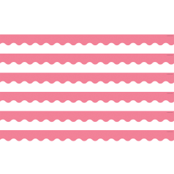 Teacher Created Resources Scalloped Border Trim Packs, 35’, Light Pink, Set Of 6 Packs