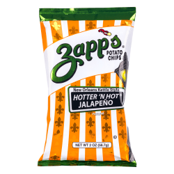 Zapp's Potato Chips, Jalapeno Kettle Style, 2.0 Oz, Case Of 25 Bags