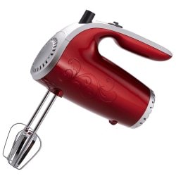 Brentwood 5-Speed Hand Mixer, Red