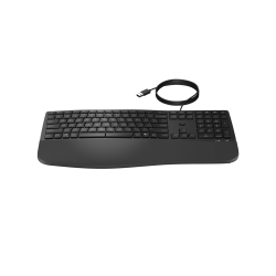 HP 485 Comfort Wired Keyboard (8T6M2AA) - Cable Connectivity - USB Type A Interface - English - PC, Mac - Plunger Keyswitch - Black - 8T6M2AA#ABA