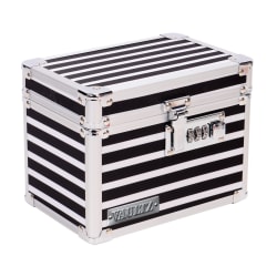 Vaultz Medicine Box, 5-1/4"H x 4-1/2"W x 6-3/4"L, Stripes