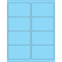 Tape Logic® Permanent Labels, LL179BE, Rectangle, 4" x 2 1/2", Pastel Blue, Case Of 800
