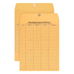 Office Depot® Brand Interdepartment Envelopes, 10" x 13", Brown Kraft, Box Of 100