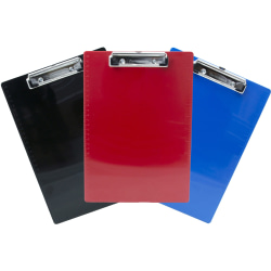 Saunders Recycled Plastic Clipboard - 0.50" Clip Capacity - 8 1/2" x 11" - Plastic - Multi - 3 / Pack