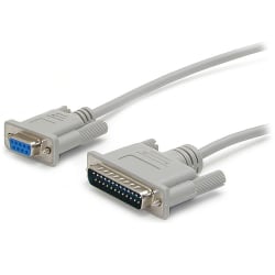 StarTech.com 10 ft Cross Wired DB9 to DB25 Serial Null Modem Cable - Null modem cable - DB-9 (F) - DB-25 (M) - 10 ft - Connect your serial devices, and transfer your files