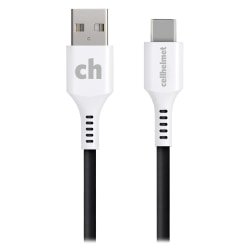 cellhelmet® Charge And Sync USB-C® To USB-A Round Cable, 3’, Gray
