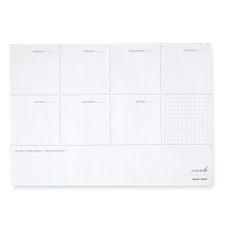 Russell & Hazel Weekly Planner Notepad, 10" x 7", White