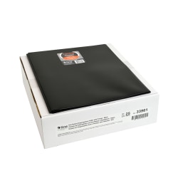 C-Line 2-Pocket Heavyweight Poly Portfolio Folders With Prongs, 8-1/2" x 11", Black, Pack Of 25 Folders
