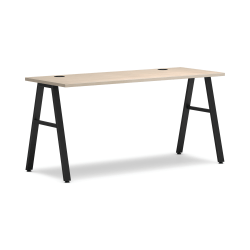 HON Mod 60"W Computer Desk, Desert Oak/Black