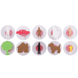 READY 2 LEARN Giant Stampers, Family Members, Set Of 10