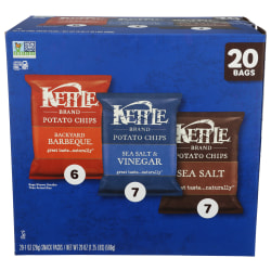 Kettle Brand Classic Kettle Potato Chips, 1 Oz, Total Qty 80
