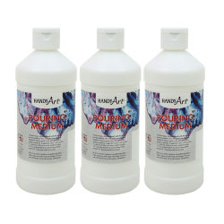 Handy Art Acrylic Pouring Medium, 16 Oz, Clear, Pack Of 3 Bottles