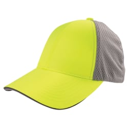 Ergodyne GloWear 8931 Hi-Vis Reflective Stretch Fit Hat, Blank, S/M, Lime