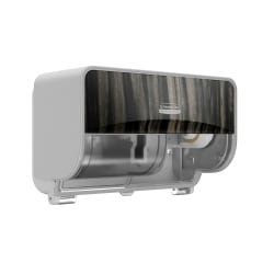 Kimberly-Clark Professional ICON Coreless Standard 2-Roll Toilet Paper Dispenser With Faceplate, Horizontal, Ebony Wood Grain