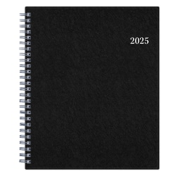 2025 Blue Sky Passages Weekly/Monthly Planning Calendar, 7" x 9", Solid Black Crossgrain, January To December