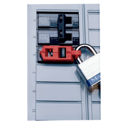 Single Pole Circuit Breaker Lockouts, 120V, Red
