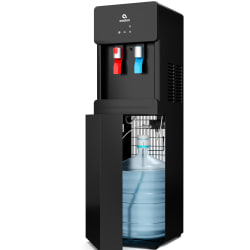 Avalon Bottom Loading Water Cooler Dispenser - Hot & Cold Water, Child Safety Lock, Innovative Slim Design, Holds 3 or 5 Gallon Bottles - UL/Energy Star Approved- Black