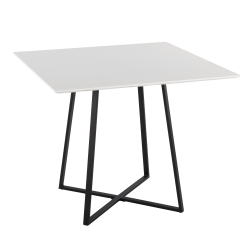 LumiSource Cosmo Contemporary Glam Square Dining Table, 36"H x 36"W x 36"D, Black/White