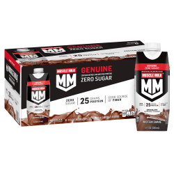 Muscle Milk Genuine Chocolate Protein Shakes, 11 Oz, Pack Of 18 Shakes