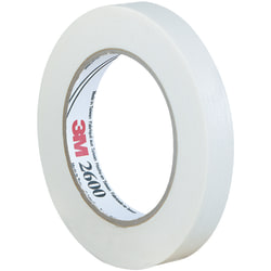 3M™ 2600 Masking Tape, 3" Core, 0.75" x 180', White, Case Of 48