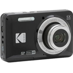 Kodak PIXPRO FZ55 16.4 Megapixel Compact Camera - Black - 1/2.3" CMOS Sensor - Autofocus - 2.7"LCD - 5x Optical Zoom - 6x Digital Zoom - Digital (IS) - 4608 x 3456 Image - 1920 x 1080 Video - Full HD Recording - HD Movie Mode