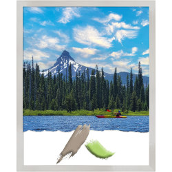 Amanti Art Wood Picture Frame, Opening Size 16" x 20", 17" x 21", Svelte Silver