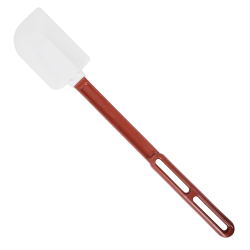Hoffman High-Heat Silicone Spatulas, 16-1/2", Red/White, Pack Of 12 Spatulas