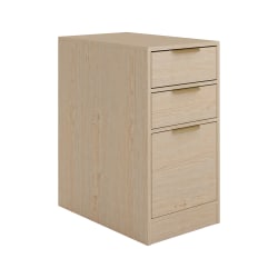 Martha Stewart Kayden Home Office Modular 3 Drawer File Cabinet, Light Natural