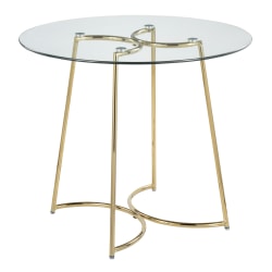 LumiSource Cece Dinette Table, 30-1/4"H x 35"W x 35"D, Metallic