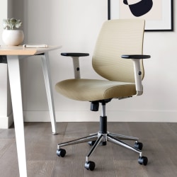 Branch Furniture Daily Ergonomic Nylon Mesh Mid-Back Task Chair, Linden Green