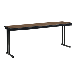 National Public Seating Max Seating Folding Table, 29"H x 18"W x 96"D, Cantilever/Pinnacle Walnut