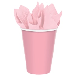Amscan 68015 Solid Paper Cups, 9 Oz, Pink, 20 Cups Per Pack, Case Of 6 Packs