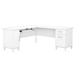Bush Business Furniture Somerset 72"W L-Shaped Corner Desk, White, Standard Delivery